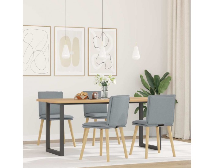 Sonata H Трапезни столове, 4 бр, светлосиви, текстил