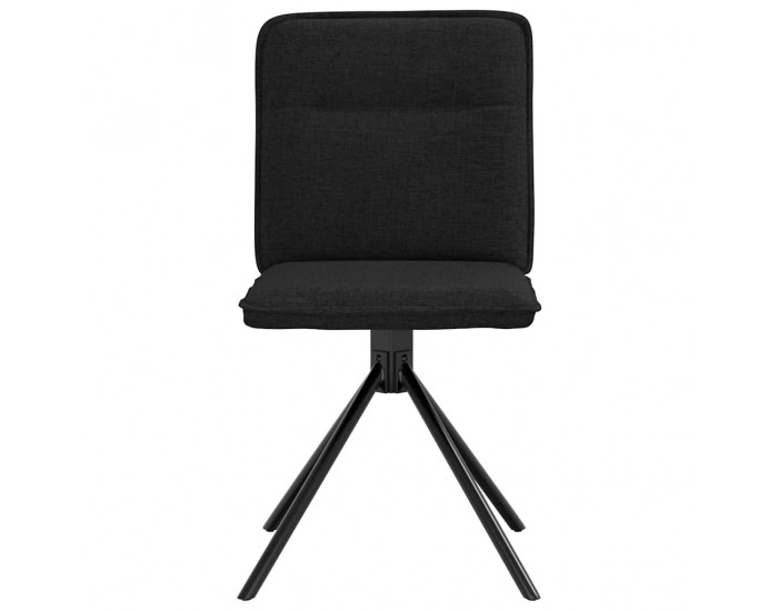 Sonata H Трапезни столове, 6 бр, черни, текстил