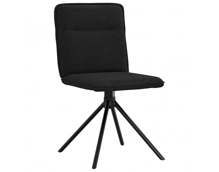 Sonata H Трапезни столове, 6 бр, черни, текстил