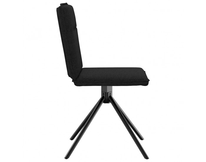 Sonata H Трапезни столове, 6 бр, черни, текстил