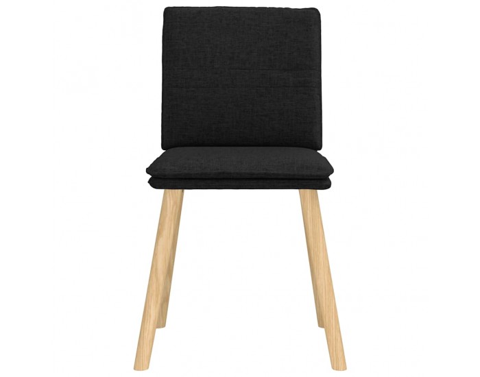 Sonata H Трапезни столове, 6 бр, черни, текстил