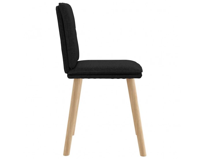 Sonata H Трапезни столове, 6 бр, черни, текстил