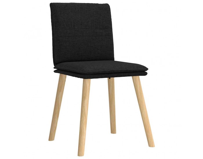 Sonata H Трапезни столове, 6 бр, черни, текстил