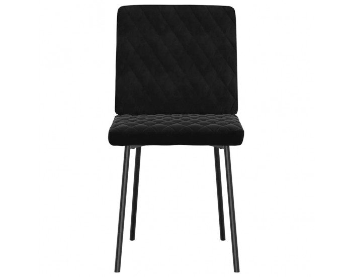 Sonata H Трапезни столове, 6 бр, черни, кадифе