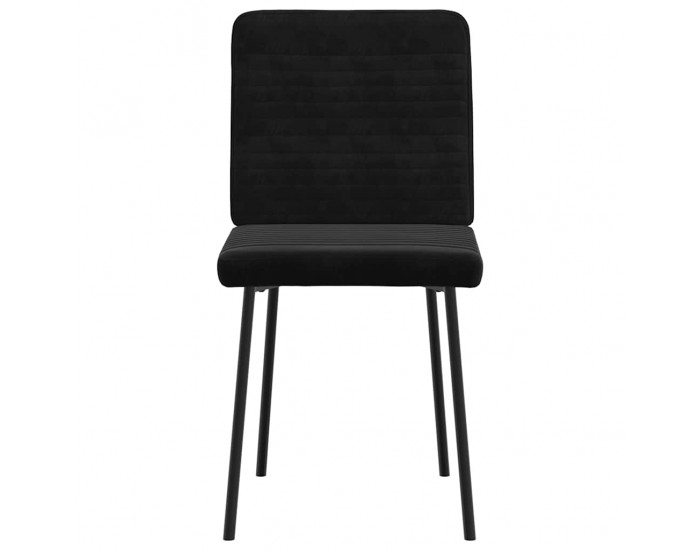 Sonata H Трапезни столове, 6 бр, черни, кадифе