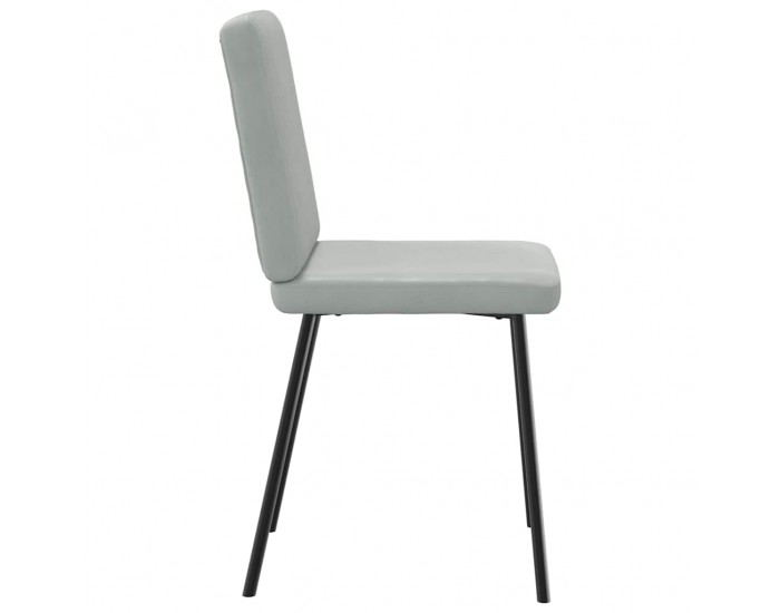 Sonata H Трапезни столове, 4 бр, светлосиви, кадифе