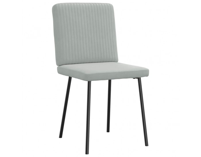 Sonata H Трапезни столове, 4 бр, светлосиви, кадифе