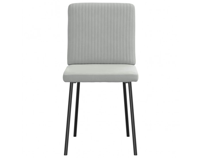 Sonata H Трапезни столове, 4 бр, светлосиви, кадифе