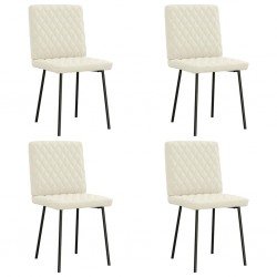 Sonata H Трапезни столове, 4 бр, кремави, кадифе - Трапезни столове