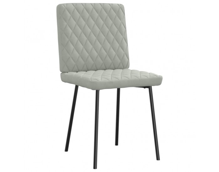 Sonata H Трапезни столове, 2 бр, светлосиви, кадифе