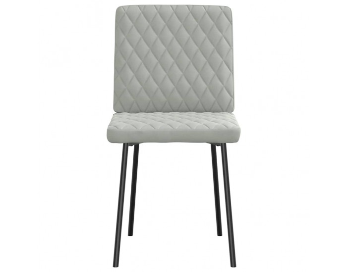 Sonata H Трапезни столове, 2 бр, светлосиви, кадифе