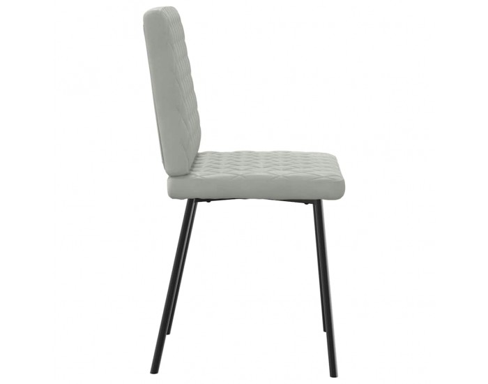 Sonata H Трапезни столове, 2 бр, светлосиви, кадифе