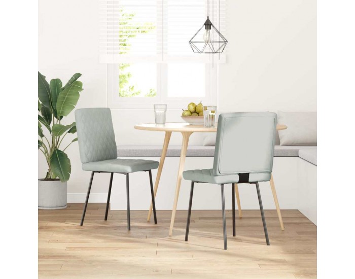 Sonata H Трапезни столове, 2 бр, светлосиви, кадифе