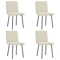 Sonata H Трапезни столове, 4 бр, кремави, кадифе - Трапезни столове