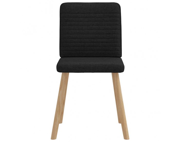 Sonata H Трапезни столове, 6 бр, черни, текстил