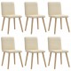 Sonata H Трапезни столове, 6 бр, кремави, плат