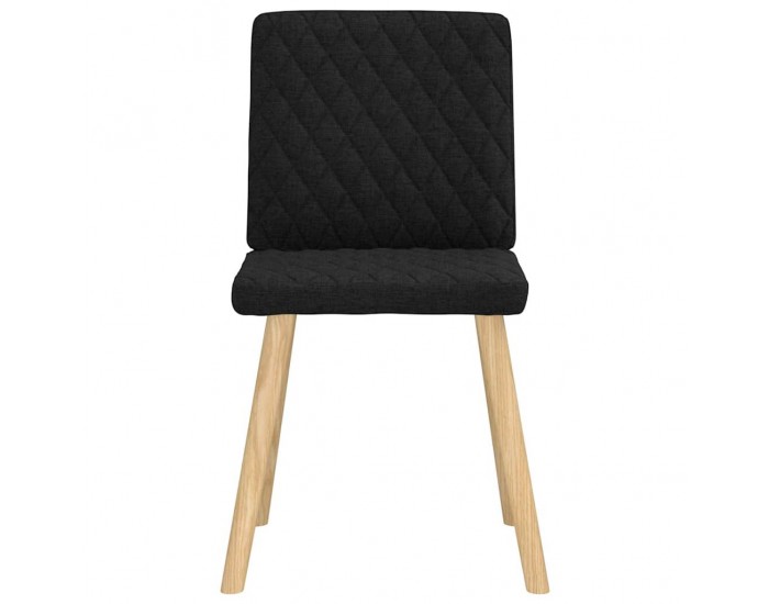 Sonata H Трапезни столове, 6 бр, черни, текстил