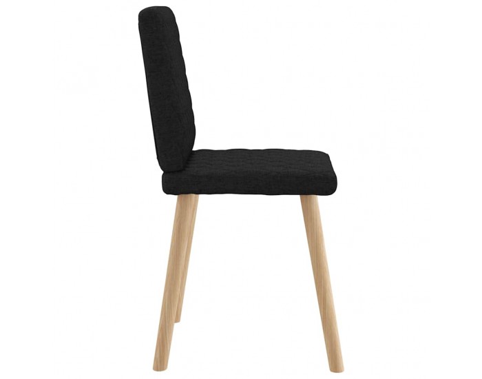 Sonata H Трапезни столове, 6 бр, черни, текстил