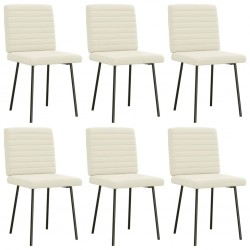 Sonata H Трапезни столове, 6 бр, кремави, кадифе - Трапезни столове