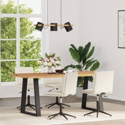 Sonata H Трапезни столове, 4 бр, кремави, кадифе - Трапезни столове