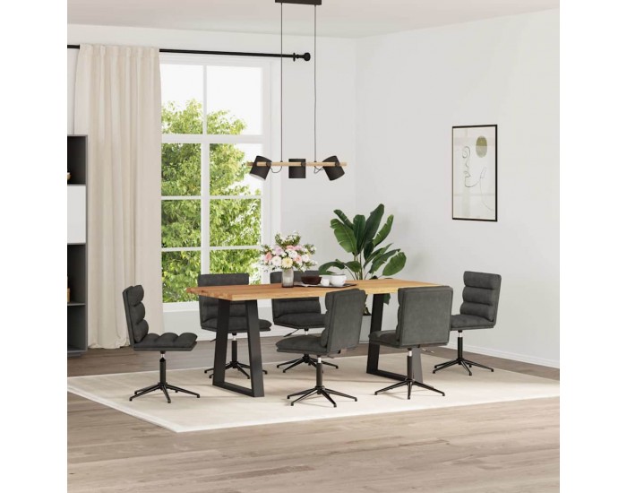 Sonata H Трапезни столове, 6 бр, черни, изкуствена кожа