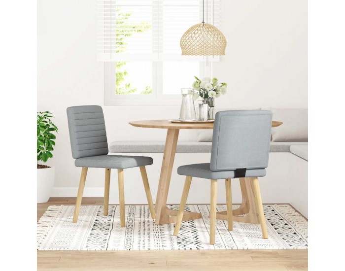 Sonata H Трапезни столове, 2 бр, светлосиви, текстил