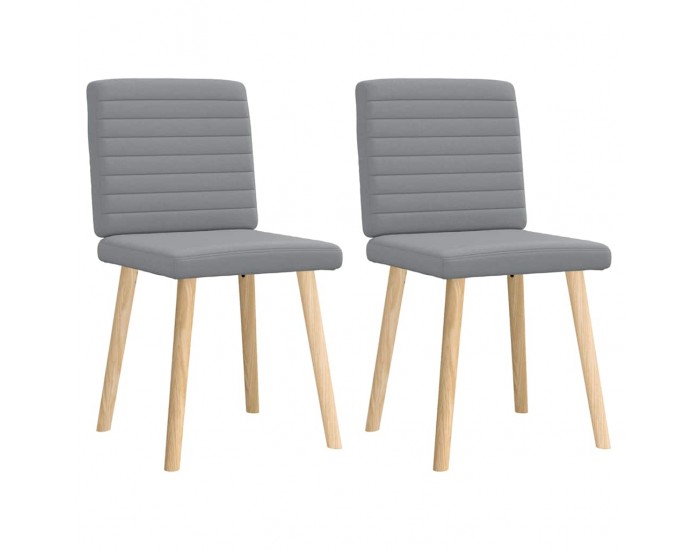 Sonata H Трапезни столове, 2 бр, светлосиви, текстил
