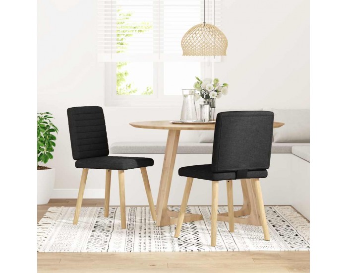 Sonata H Трапезни столове, 2 бр, черни, текстил