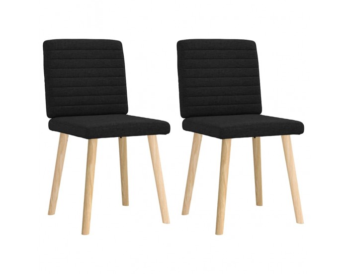 Sonata H Трапезни столове, 2 бр, черни, текстил