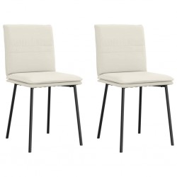 Sonata H Трапезни столове, 2 бр, кремави, кадифе - Трапезни столове