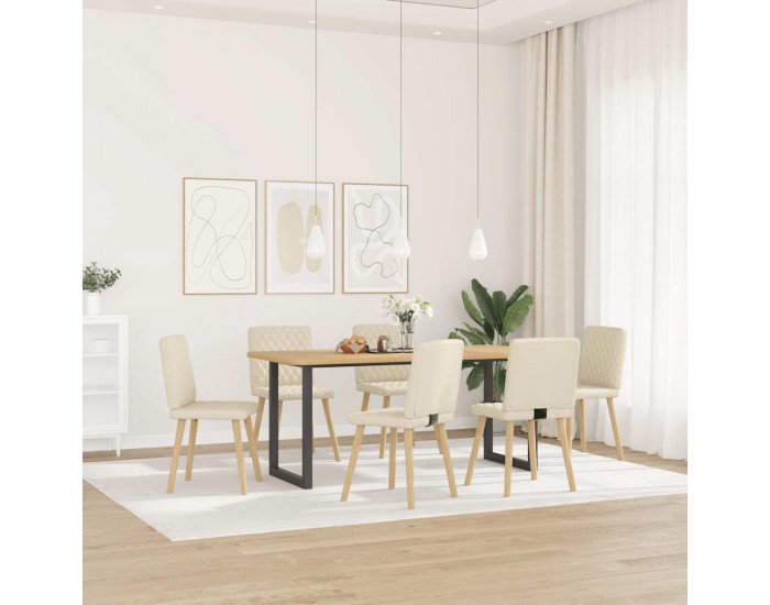 Sonata H Трапезни столове, 6 бр, тапицерия от лен