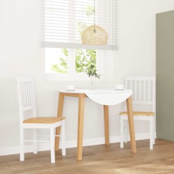 Sonata H трапезни столове 2 бр. бяла масивна дървесина гума - Столове