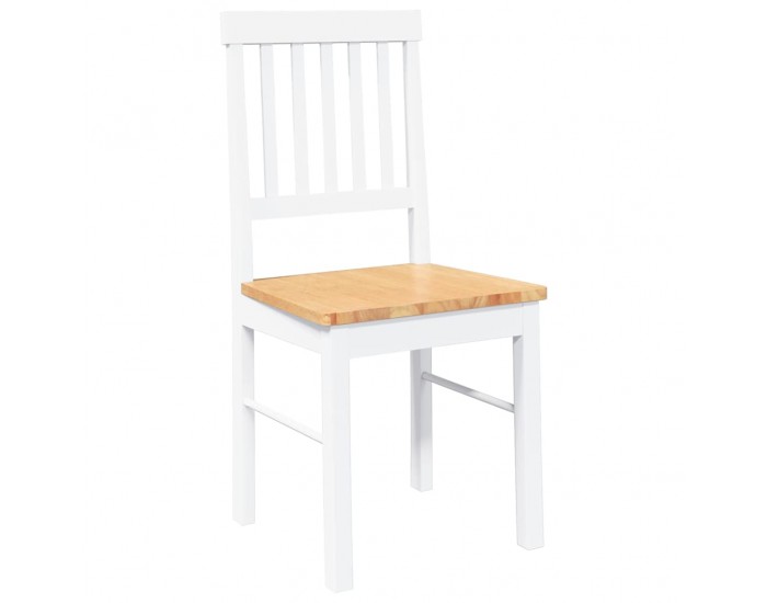 Sonata H трапезни столове 2 бр. бяла масивна дървесина гума