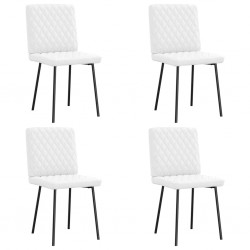 Sonata H Трапезни столове, 4 бр, бели, изкуствена кожа - Трапезни столове