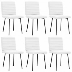 Sonata H Трапезни столове, 6 бр, бели, изкуствена кожа - Трапезни столове