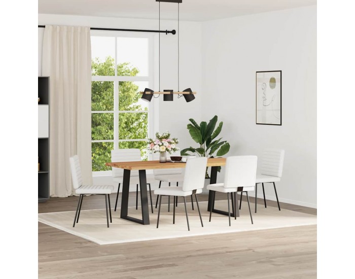 Sonata H Трапезни столове, 6 бр, бели, изкуствена кожа