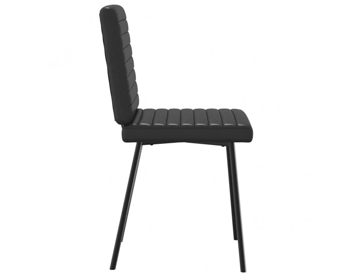 Sonata H Tрапезни столове, 4 бр, черни, изкуствена кожа