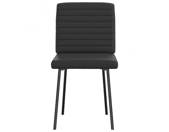 Sonata H Tрапезни столове, 4 бр, черни, изкуствена кожа