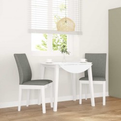 Sonata H Трапезни столове с възглавници 2 бр Бяла масивна дървесина гума - Столове