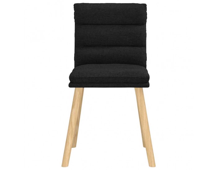 Sonata H Трапезни столове, 6 бр, черни, текстил