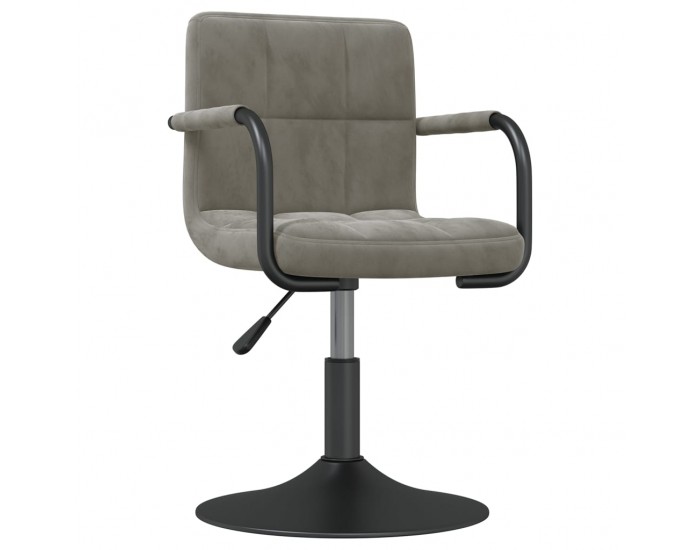 Sonata H Въртящи се трапезни столове, 4 бр, светлосиви, кадифе