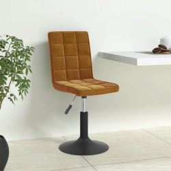 Sonata H Въртящи се трапезни столове, 6 бр, кафяви, кадифе - Столове