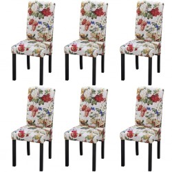 Sonata H Трапезни столове, 6 бр, многоцветни, текстил - Трапезни столове