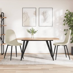 Sonata H Трапезни столове, 2 бр, кремави, кадифе - Столове