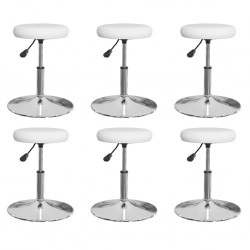 Sonata H Трапезни столове, 6 бр, бели, изкуствена кожа - Трапезни столове