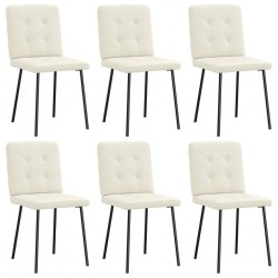 Sonata H Трапезни столове, 6 бр, кремави, кадифе - Трапезни столове