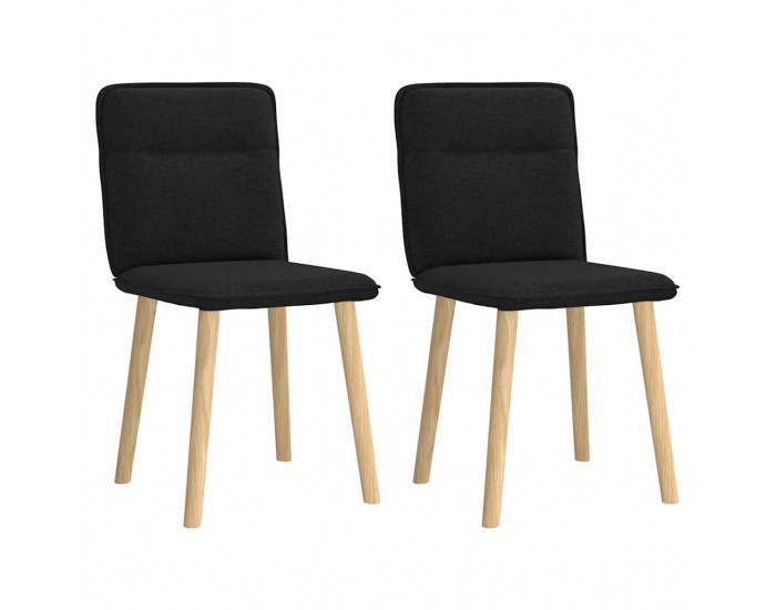 Sonata H Трапезни столове, 2 бр, черни, текстил