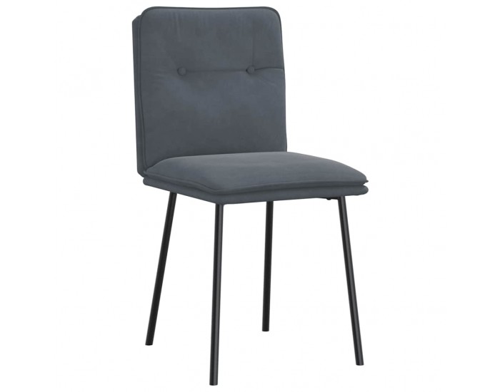 Sonata H Трапезни столове, 6 бр, тъмносиви, кадифе