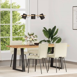 Sonata H Трапезни столове, 4 бр, кремави, кадифе - Столове