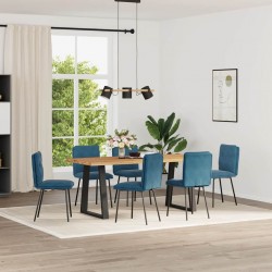 Sonata H Трапезни столове, 6 бр, сини, кадифе - Трапезни столове